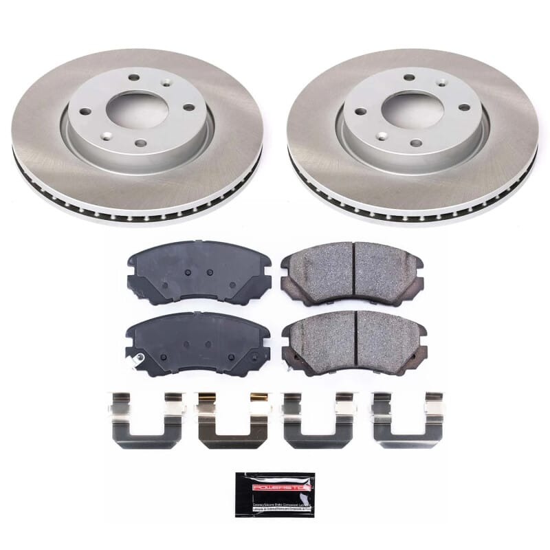 PowerStop — Semi-Coated Rotor and Low-Dust Ceramic Brake Pad Kit