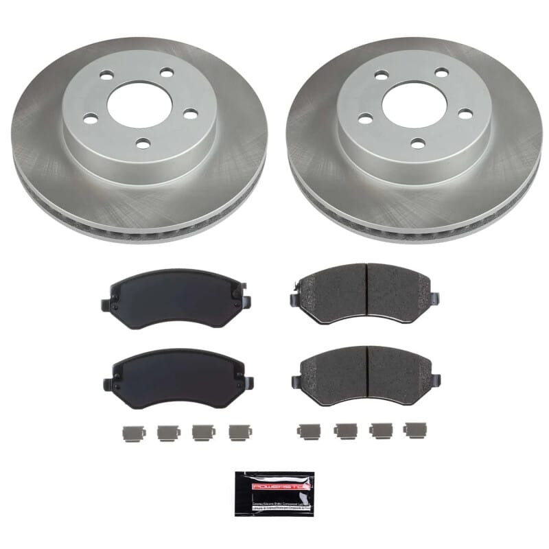 PowerStop — Semi-Coated Rotor and Low-Dust Ceramic Brake Pad Kit