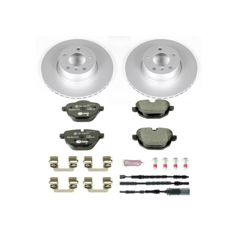 PowerStop — Genuine Geomet Coated Rotors, ECE-R90 Brake Pads + Hardware Kit