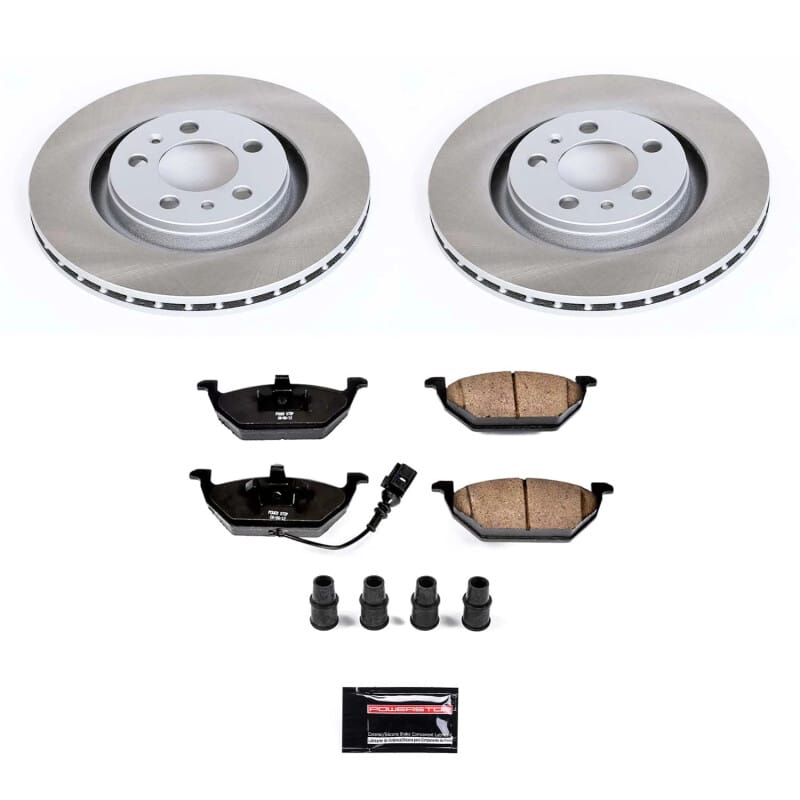 PowerStop — Semi-Coated Rotor and Low-Dust Ceramic Brake Pad Kit