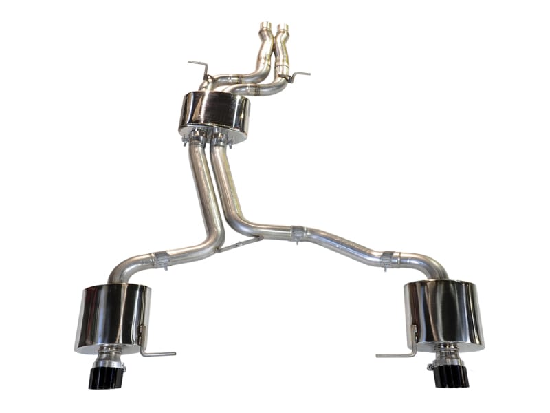 AWE Tuning — AWE Touring Edition for 8R Q5 3.0T Dual Outlet, Diamond Black Tips