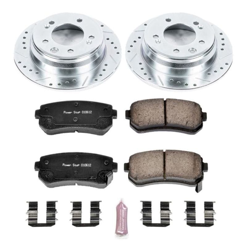 PowerStop — Z23 Daily Driver Carbon-Fiber Ceramic Brake Pad and Drilled & Slotted Rotor Kit