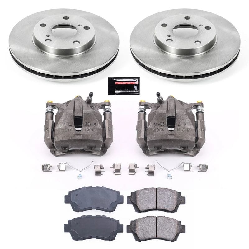 PowerStop — OE Stock Replacement Low-Dust Ceramic Brake Pad, Rotor and Caliper Kit