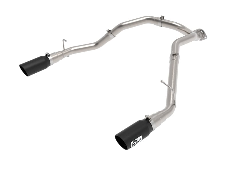 aFe — Large Bore-HD 3 IN 409 Stainless Steel DPF-Back Exhaust System w/Black Tip