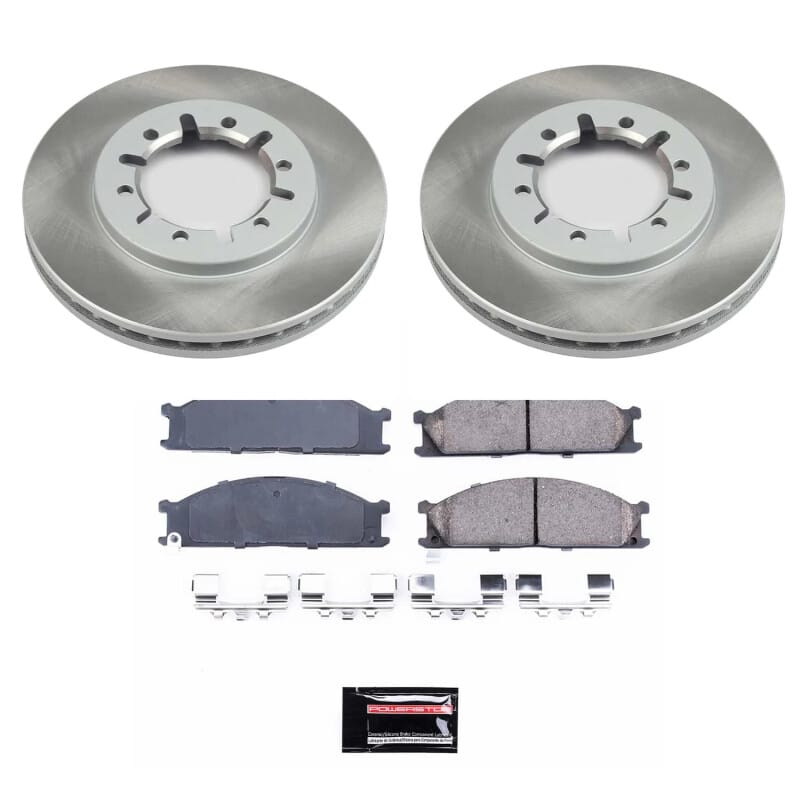 PowerStop — Semi-Coated Rotor and Low-Dust Ceramic Brake Pad Kit
