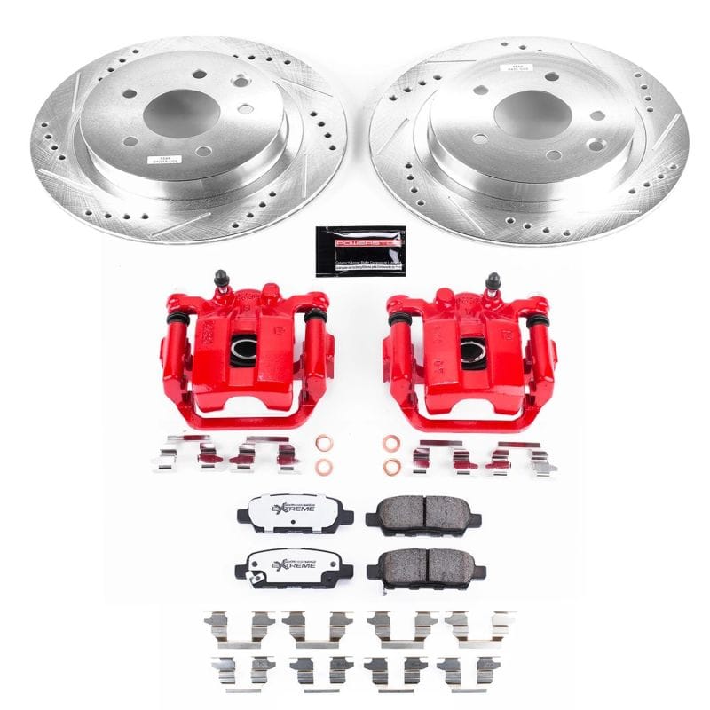 PowerStop — Z26 Street Performance Ceramic Brake Pad, Drilled Slotted Rotor, and Caliper Kit