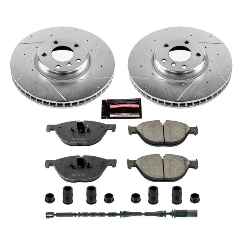 PowerStop — Z23 Daily Driver Carbon-Fiber Ceramic Brake Pad and Drilled & Slotted Rotor Kit