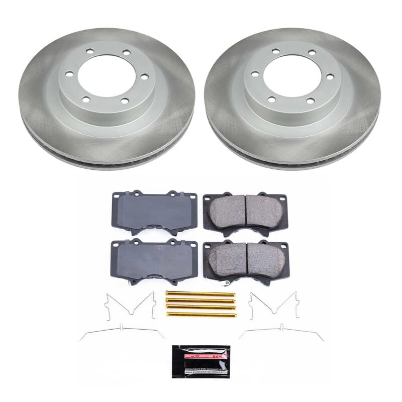 PowerStop — Semi-Coated Rotor and Low-Dust Ceramic Brake Pad Kit
