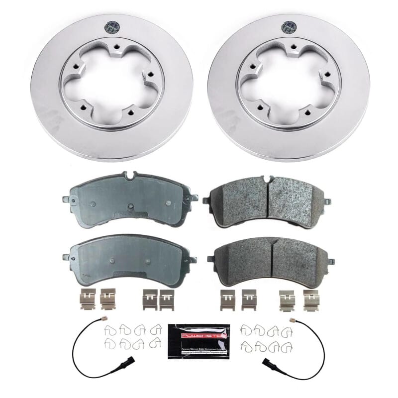 PowerStop — Genuine Geomet Coated Rotor and Low-Dust Ceramic Brake Pad Kit