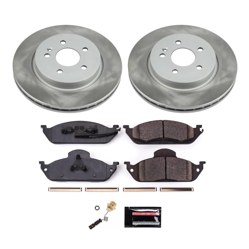 PowerStop — Semi-Coated Rotor and Low-Dust Ceramic Brake Pad Kit