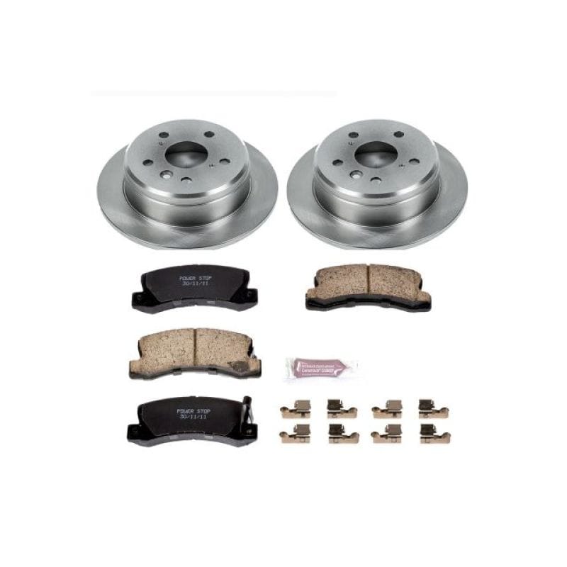 PowerStop — OE Stock Replacement Low-Dust Ceramic Brake Pad and Rotor Kit