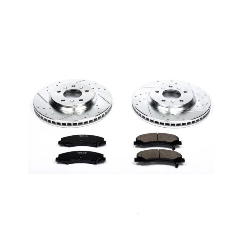 PowerStop — Z23 Daily Driver Carbon-Fiber Ceramic Brake Pad and Drilled & Slotted Rotor Kit