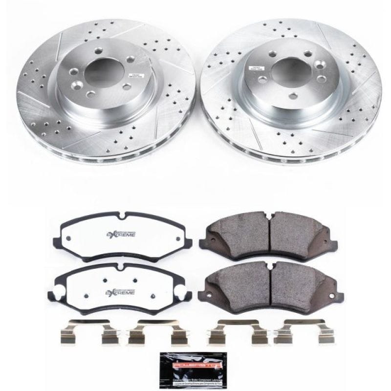 PowerStop — Z36 Truck and SUV Carbon-Fiber Ceramic Brake Pad and Drilled & Slotted Rotor Kit