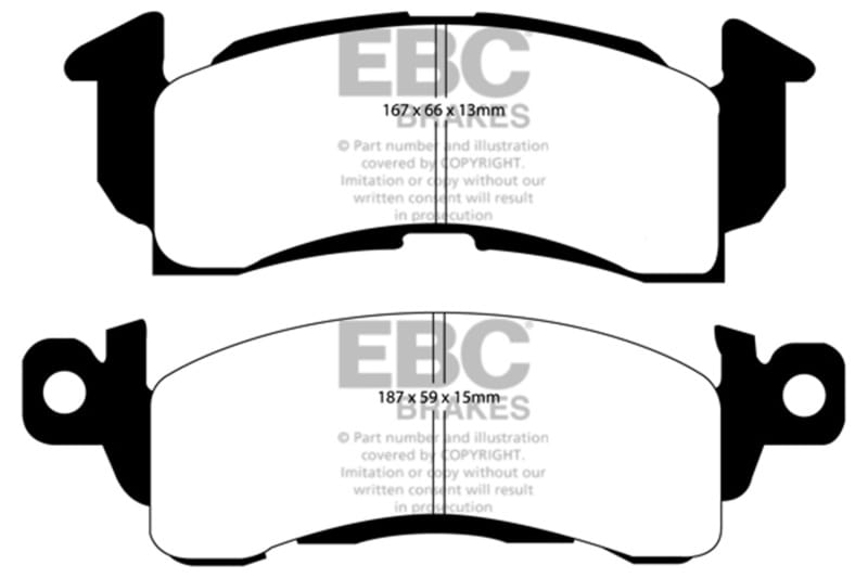 EBC — EBC 73-74 Buick Apollo 4.1 Yellowstuff Front Brake Pads
Disc Brake Pad