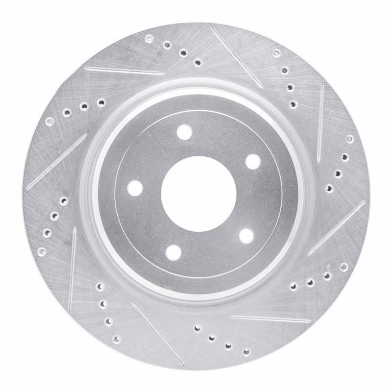 R1 Concepts — R1 Concepts Brake Rotor Drilled and Slotted Silver