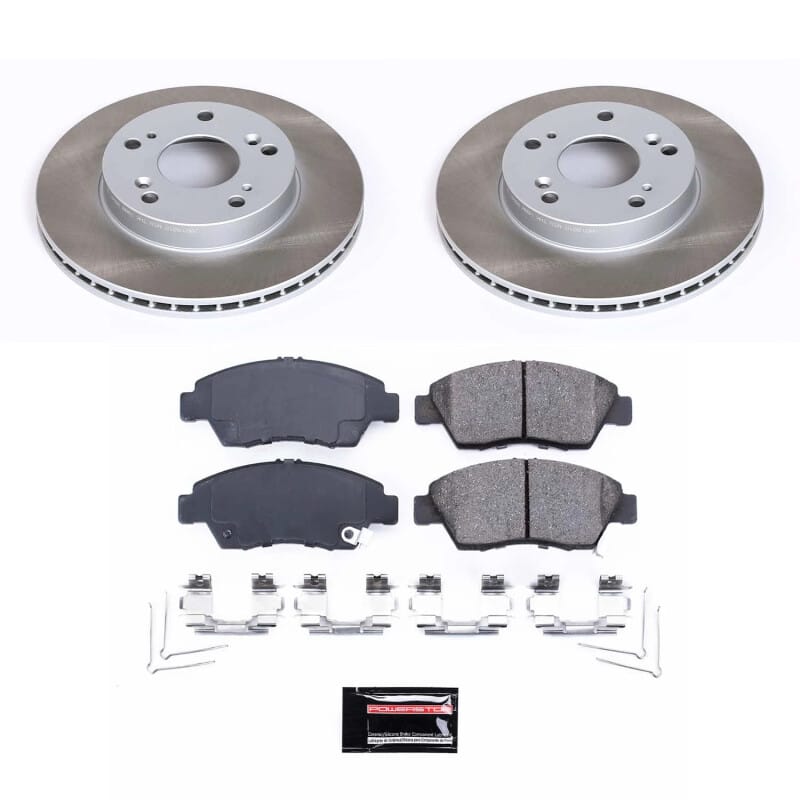 PowerStop — Semi-Coated Rotor and Low-Dust Ceramic Brake Pad Kit