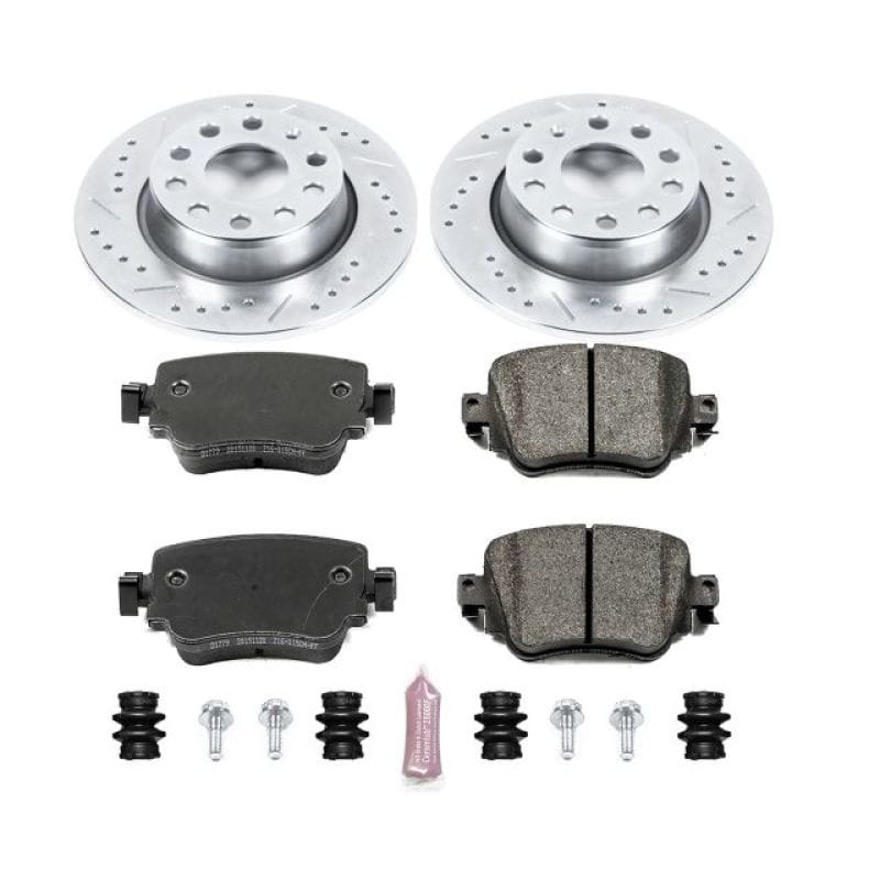 PowerStop — Z23 Daily Driver Carbon-Fiber Ceramic Brake Pad and Drilled & Slotted Rotor Kit