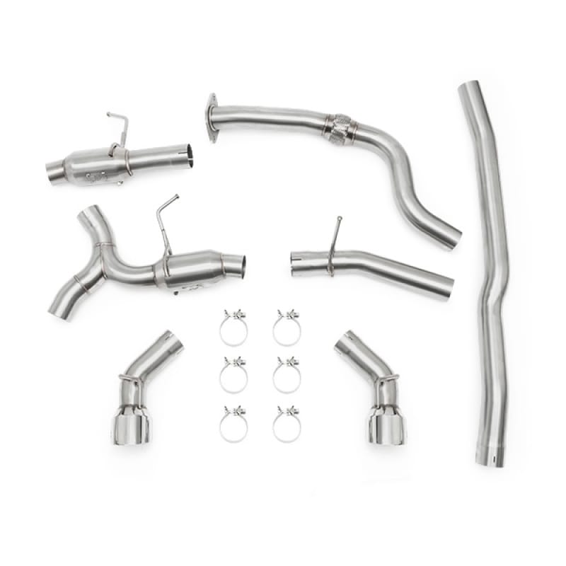 Mishimoto — Dual Tip Pro Cat-Back Exhaust, Polished, fits Chevrolet Camaro 2.0T 2016-2024