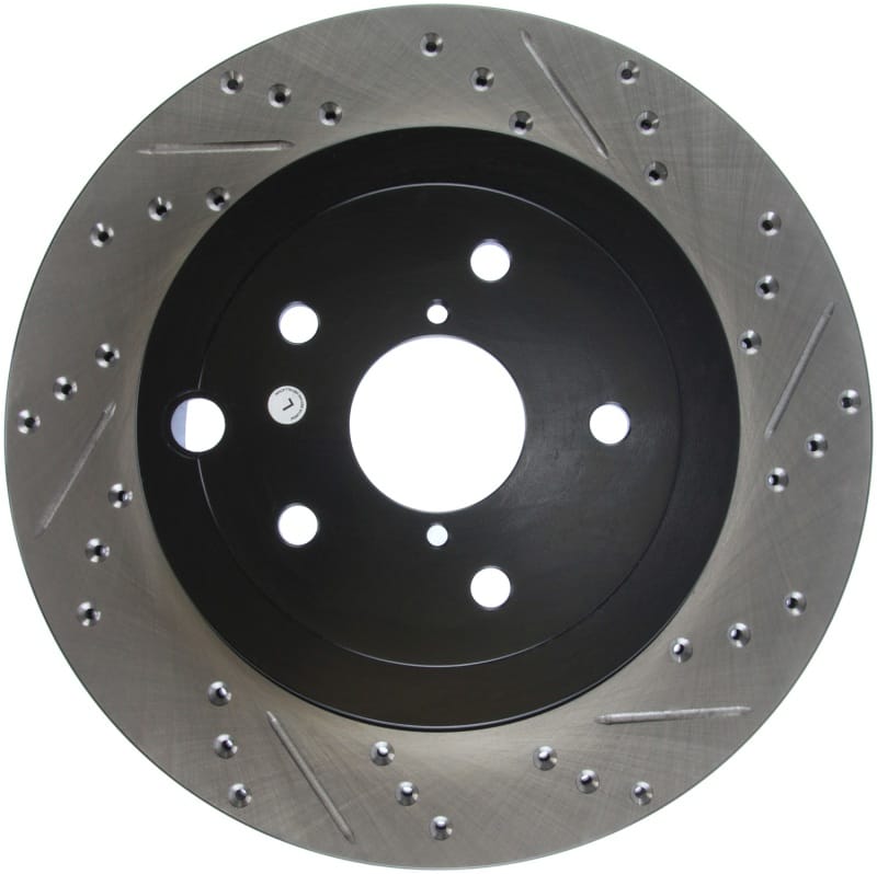 Stoptech — StopTech Sport Drilled & Slotted Brake Rotor; Rear Left
StopTech Sport Drilled/Slotted Brake Rotor; Rear Left
StopTech Sport Drilled/Slotted Disc