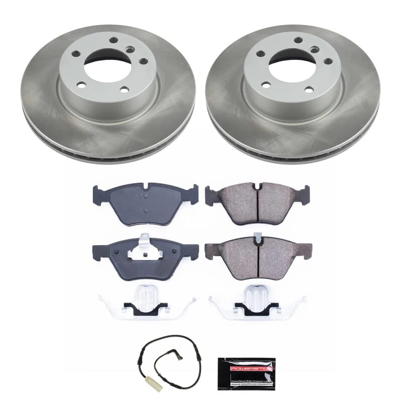 PowerStop — Semi-Coated Rotor and Low-Dust Ceramic Brake Pad Kit