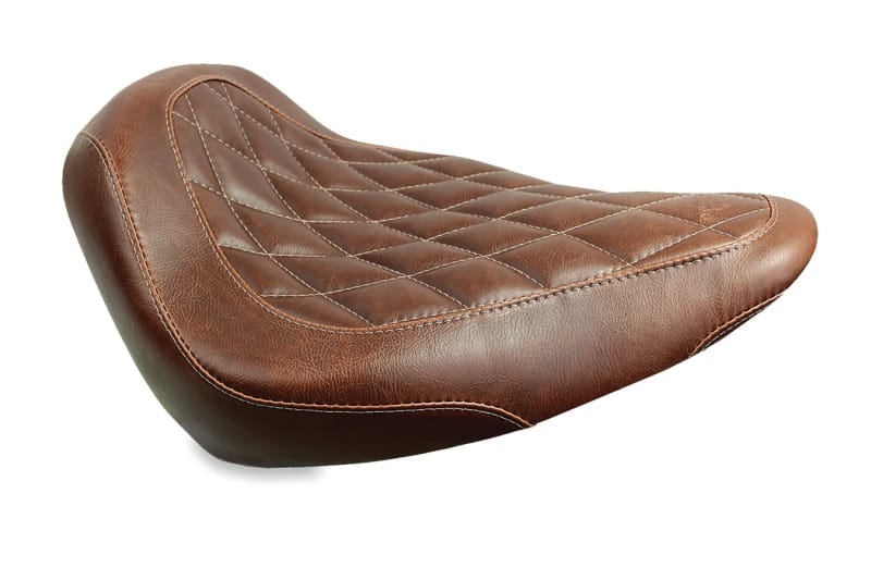 Mustang Motorcycle — Mustang 00-15 Harley Softail Standard Rear Tire Wide Tripper Solo Seat w/Stitch - Distressed Brown