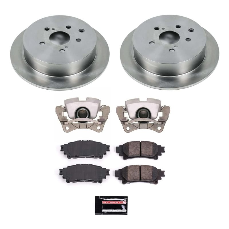 PowerStop — OE Stock Replacement Low-Dust Ceramic Brake Pad, Rotor and Caliper Kit
