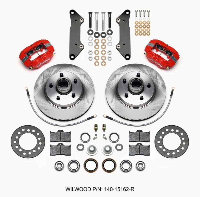 Wilwood — KIT,FRONT,CADILLAC 57-60,FDL-M,11.88 ROTOR,RED,W/LINES