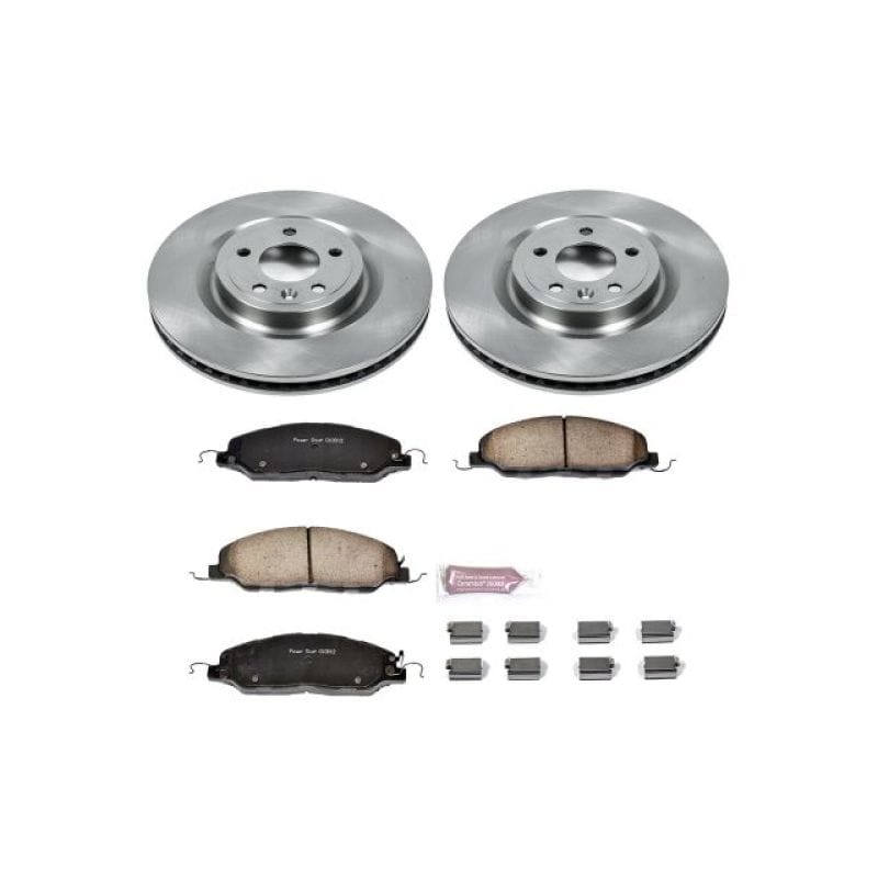 PowerStop — OE Stock Replacement Low-Dust Ceramic Brake Pad and Rotor Kit