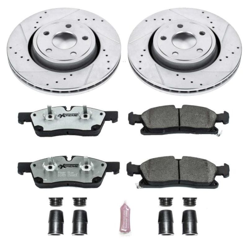 PowerStop — Z26 Street Performance Ceramic Brake Pad and Drilled & Slotted Rotor Kit
