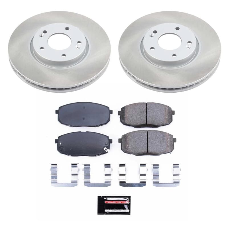 PowerStop — Semi-Coated Rotor and Low-Dust Ceramic Brake Pad Kit