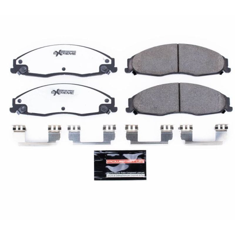 PowerStop — PowerStop - Z26 Performance Carbon-Fiber Ceramic Brake Pads with Hardware Kit