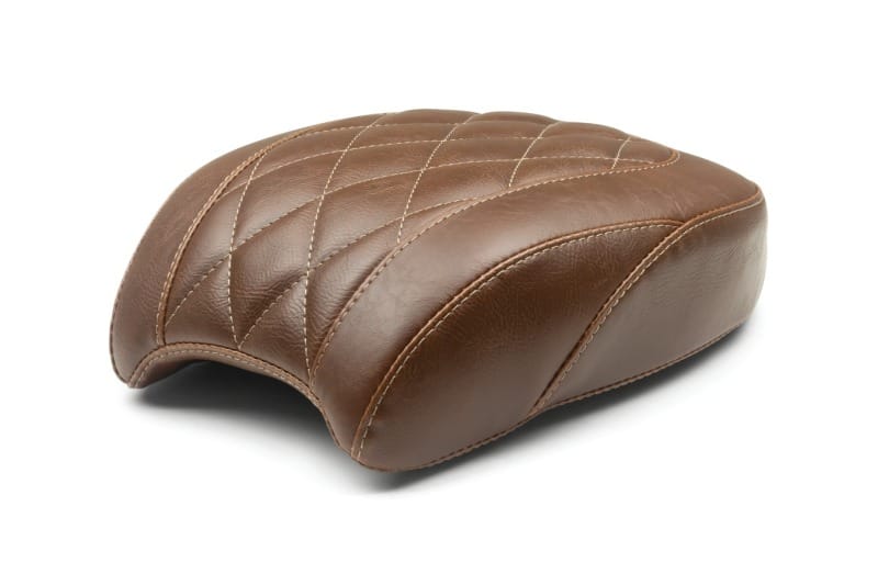 Mustang Motorcycle — Mustang 18-21 Harley Softail Slim Wide Tripper Passenger Seat Diamond Stitch - Brown
