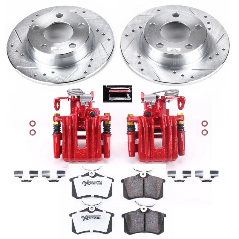 PowerStop — Z26 Street Performance Ceramic Brake Pad, Drilled Slotted Rotor, and Caliper Kit