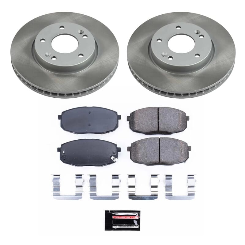 PowerStop — Semi-Coated Rotor and Low-Dust Ceramic Brake Pad Kit