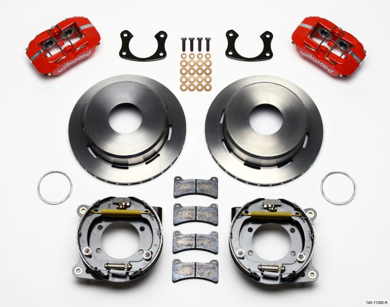 Wilwood — KIT,REAR,DISC/DRUM,BIG FORD,NEW STYLE 2.50 OFF,CURRIE,1PC 11.00,RED