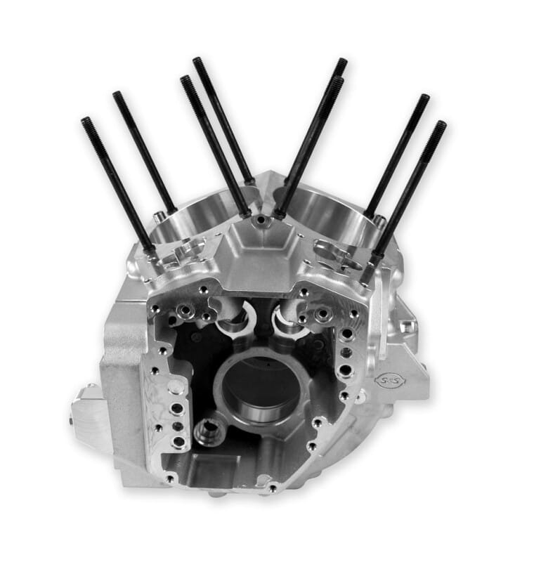 S&S Cycle — S&S Cycle 99-06 Twin Cam 88 A Engines 4-1/8in Bore S&S Stud Pattern Crankcase - Wrinkle Black