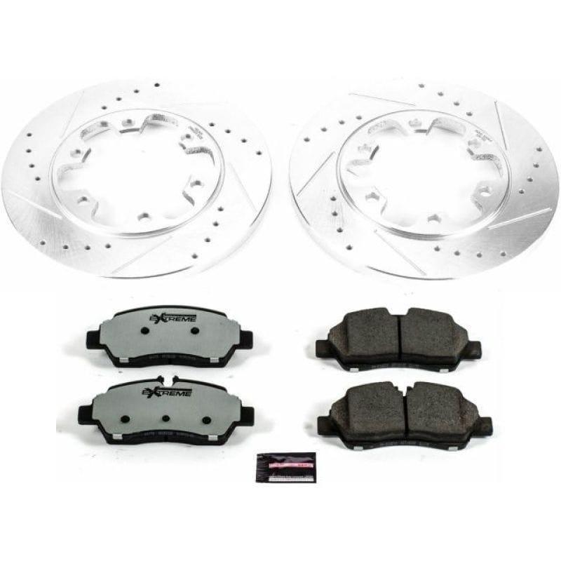 PowerStop — Z36 Truck and SUV Carbon-Fiber Ceramic Brake Pad and Drilled & Slotted Rotor Kit