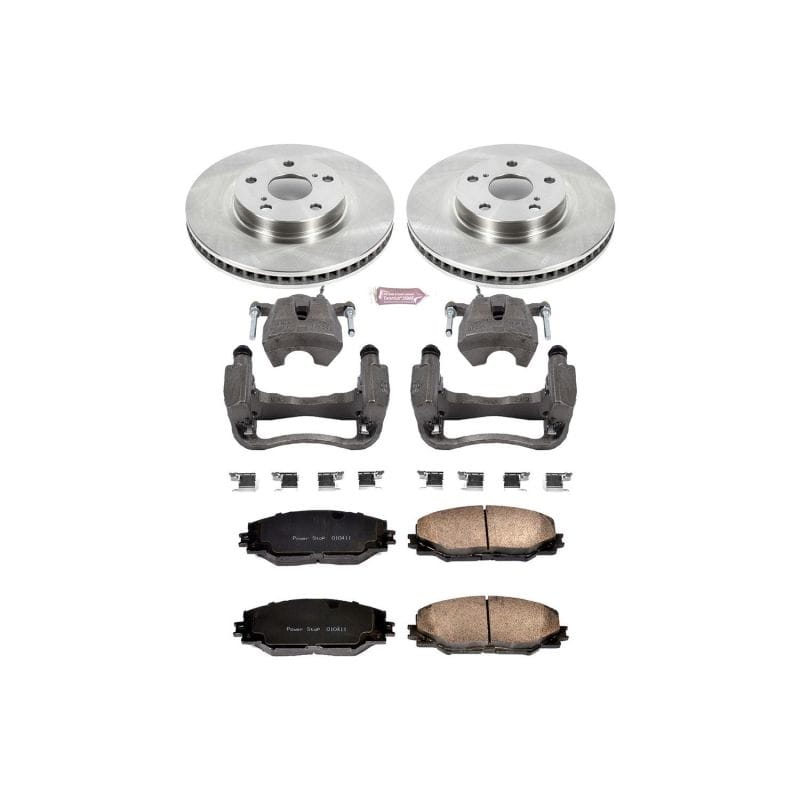 PowerStop — OE Stock Replacement Low-Dust Ceramic Brake Pad, Rotor and Caliper Kit