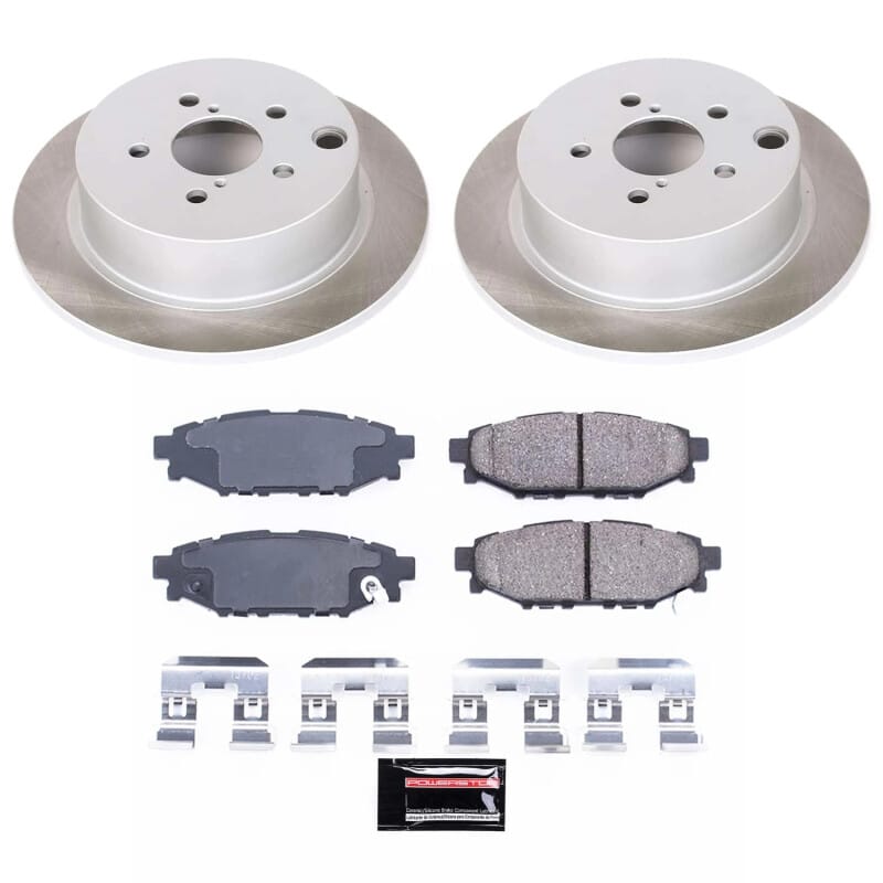 PowerStop — Semi-Coated Rotor and Low-Dust Ceramic Brake Pad Kit