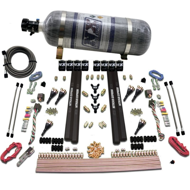 Nitrous Express — 6-CYL. SX2 DUAL STAGE NOZZLE SYSTEM W/ 12LB BOTTLE
Nitrous Oxide Injection System Kit