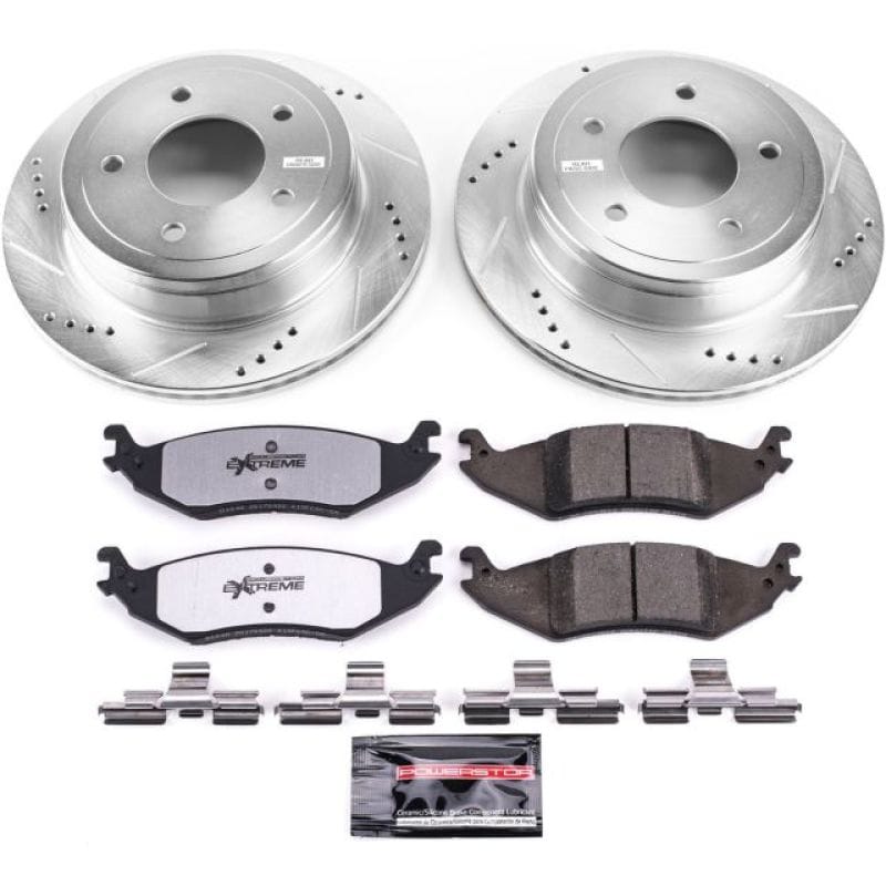 PowerStop — Z36 Truck and SUV Carbon-Fiber Ceramic Brake Pad and Drilled & Slotted Rotor Kit