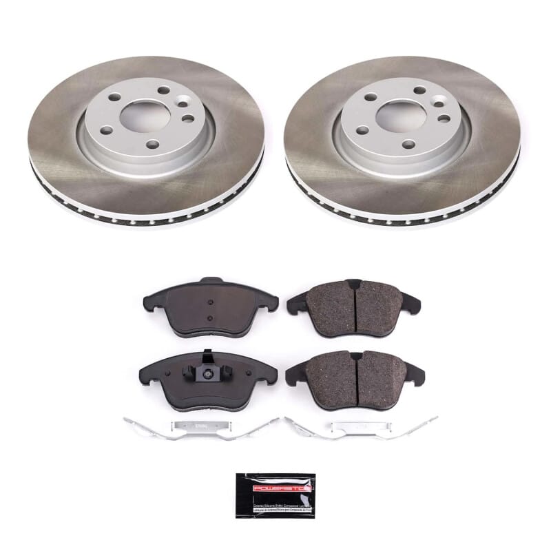PowerStop — Semi-Coated Rotor and Low-Dust Ceramic Brake Pad Kit