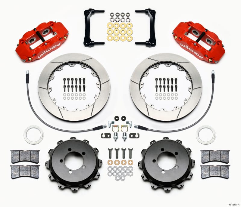 Wilwood — KIT,REAR,SUBARU WRX 08-12,FNSL4R 12.88x.81,REAR MT,RED,W/LINES