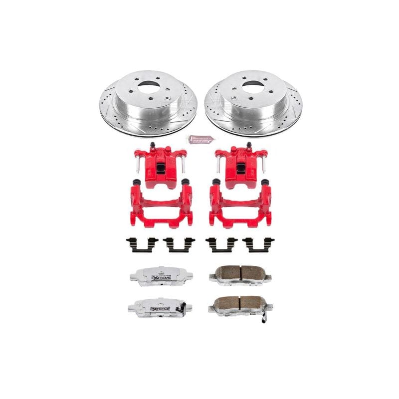 PowerStop — Z26 Street Performance Ceramic Brake Pad, Drilled Slotted Rotor, and Caliper Kit