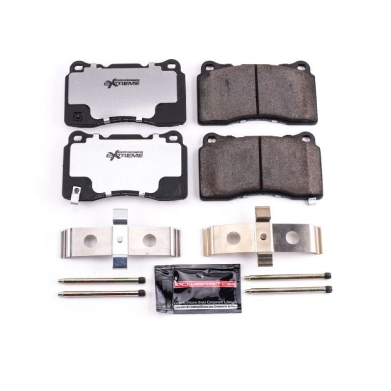 PowerStop — PowerStop - Z26 Performance Carbon-Fiber Ceramic Brake Pads with Hardware Kit