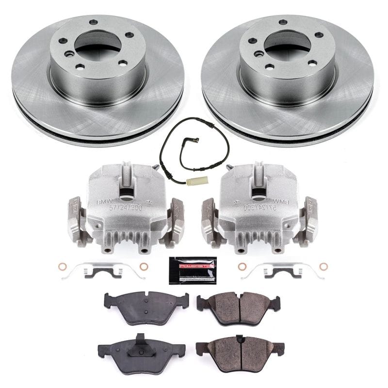 PowerStop — OE Stock Replacement Low-Dust Ceramic Brake Pad, Rotor and Caliper Kit