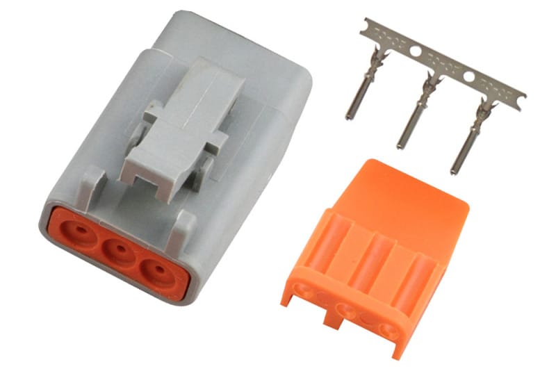 Haltech — Plug and Pins Only - Male Deutsch DTM-3 Connector (7.5 Amp)