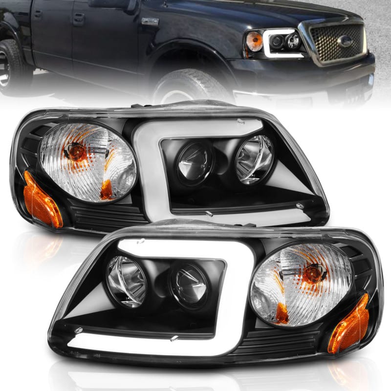 ANZO — ANZO 1997-2003 Ford F-150 Projector Headlights w/ Light Bar Black Housing
Head Light Set
HdLtSet