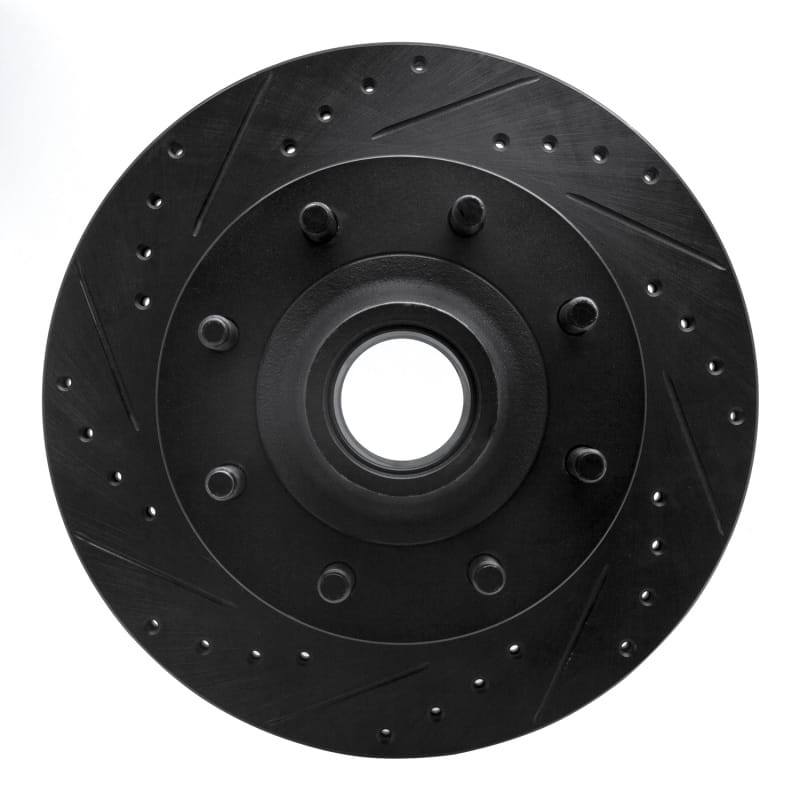 R1 Concepts — R1 Concepts Brake Rotor Drilled and Slotted Black