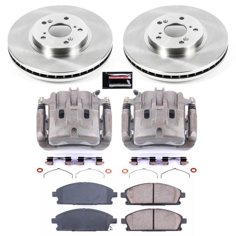 PowerStop — OE Stock Replacement Low-Dust Ceramic Brake Pad, Rotor and Caliper Kit
